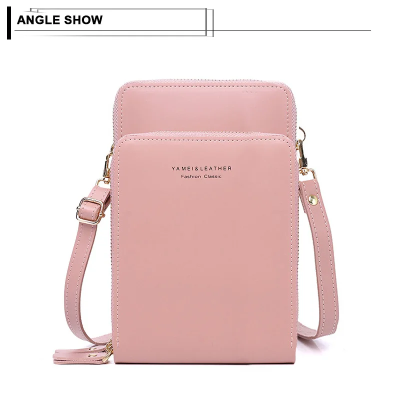 New Women Designer Shoulder Bag Phone Coin Card Purse Flap Crossbody Bag Multi-function Double Zipper Wild Female Messenger Bag