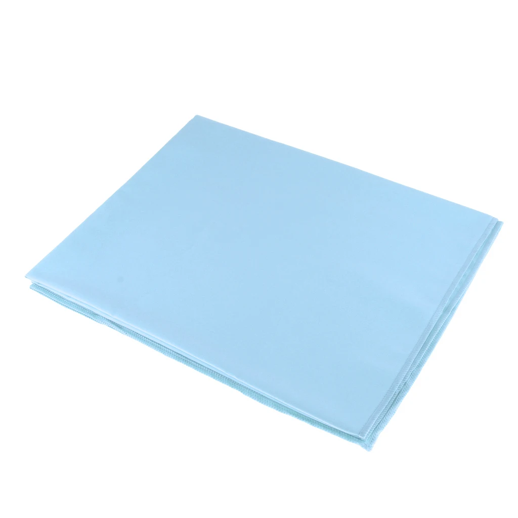 Multifunction Microfiber Sports& Travel Towel- Quick Drying 5 Color Choices - Color: Light Blue