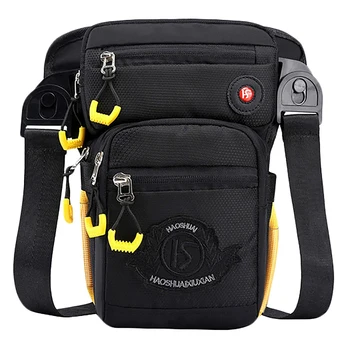 

Men Nylon Drop Leg Bag Hip Bag on the Thigh Handy Fanny Pack Belt Hip Bum Pocket Casual Boys Waist Bags Crossbody Bags Black