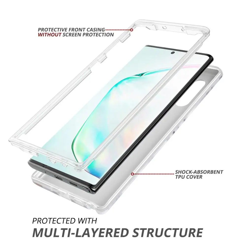 2 в 1 мягкий чехол для samsung Galaxy Note10 Plus твердый матовый мраморный противоударный защитный чехол для Note10