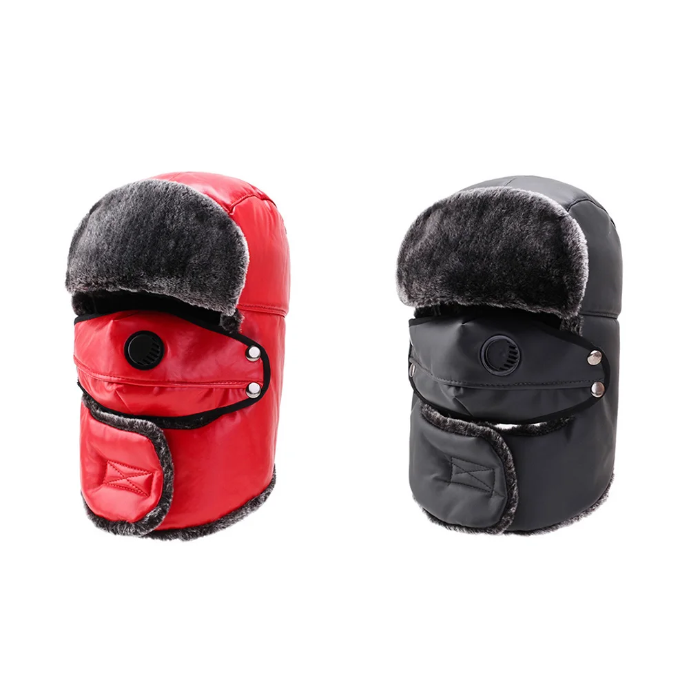[AETRENDS] зимняя уличная шапка русская ушанка Авиатор Trapper теплые шапки-бомберы для мужчин Z-9969 - Цвет: Red and Gray