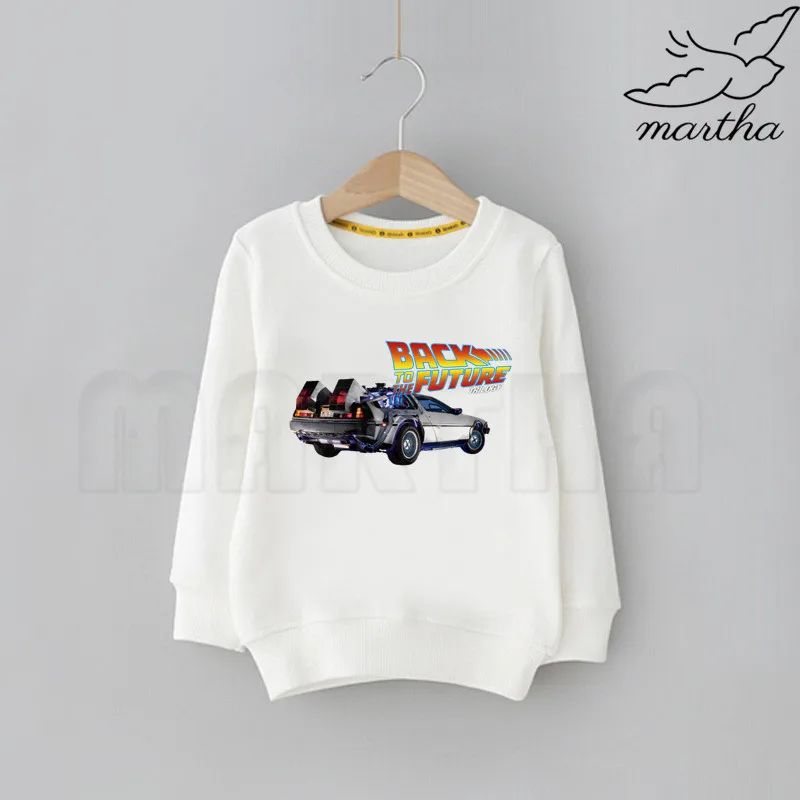 DMC Delorean/худи для маленьких девочек с героями мультфильмов «снова в будущее»; Детский свитер; повседневные толстовки; осенне-зимняя одежда с капюшоном