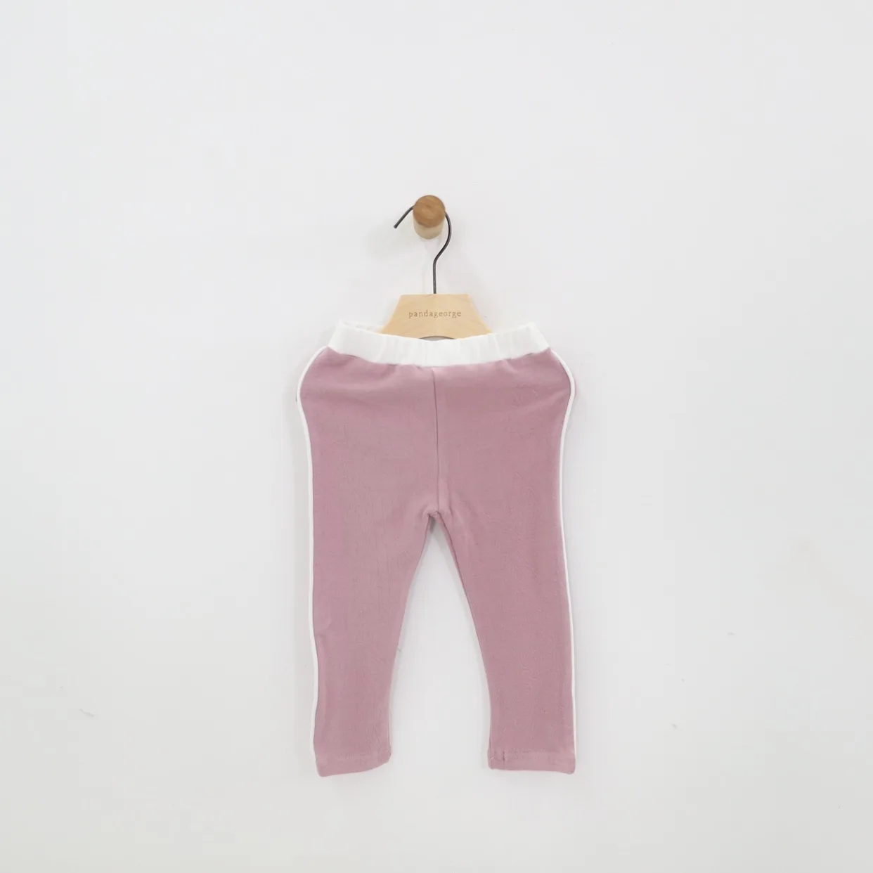 Dark pink Детские леггинсы новые осенние штаны эластичные хлопковые штаны с полосками сбоку - Цвет: Dark pink
