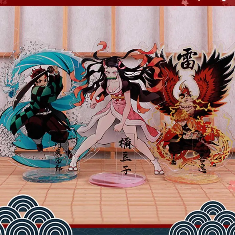 Аниме Demon Slayer: Kimetsu NoYaiba аксессуары KamadoTanjirou Nezuko Zenitsu Giyuu реквизит лицензирование акриловая стоячая Модель Декор