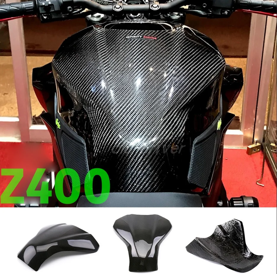 Подходит для kawasaki ninja400 крышка топливного бака из углеродного волокна крышка топливного бака 18-19 лет корпус автомобиля z400