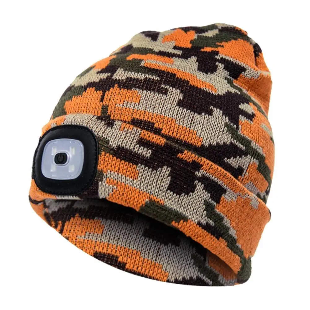 LED Light Hat USB Rechargeable Flashlight Cap LED Beanies Knit Hat Warm Flashlight Hat Hunting,Camping,Jogging,Fishing Cycling 