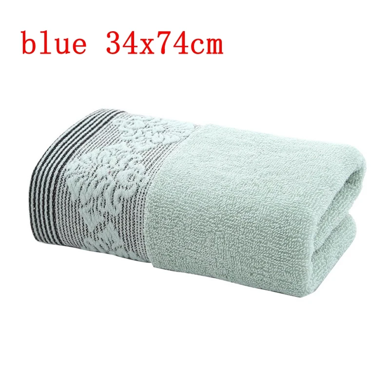 blue 34x74cm DIDIHOU хлопковое однотонное банное полотенце пляжное полотенце для взрослых быстросохнущее мягкое толстое высокоабсорбирующее хлопковое Премиум турецкое полотенце - Цвет: blue 34x74cm