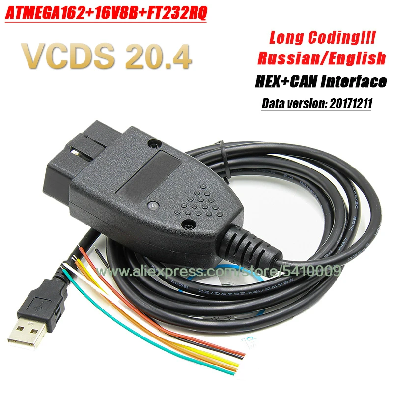 OBD2 16 контактный диагностический кабель 20 4 на английском языке с шестигранной