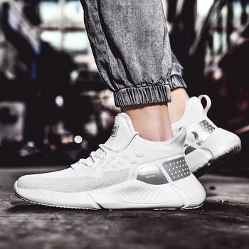 

Spring Style Breathable Flying Woven Running Shoes Lightweight Sports Casual Running Shoes Tide Shoes Men's Big Size 39-46 Shoes