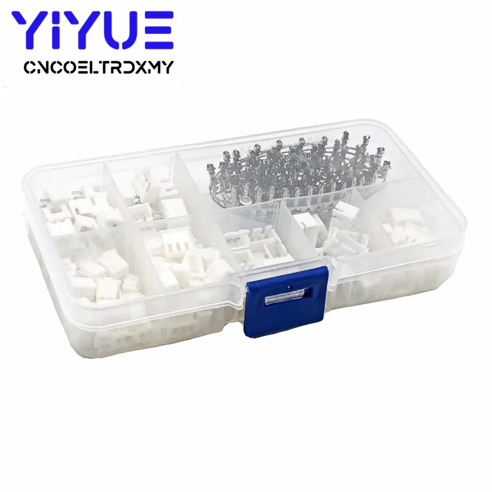 250pcs XH2.54 2p 3p 4 pin 2.54mm Pitch Terminal Kit  Housing  Pin Header JST Connector Wire Connectors Adaptor XH Kits TJC3 (5)