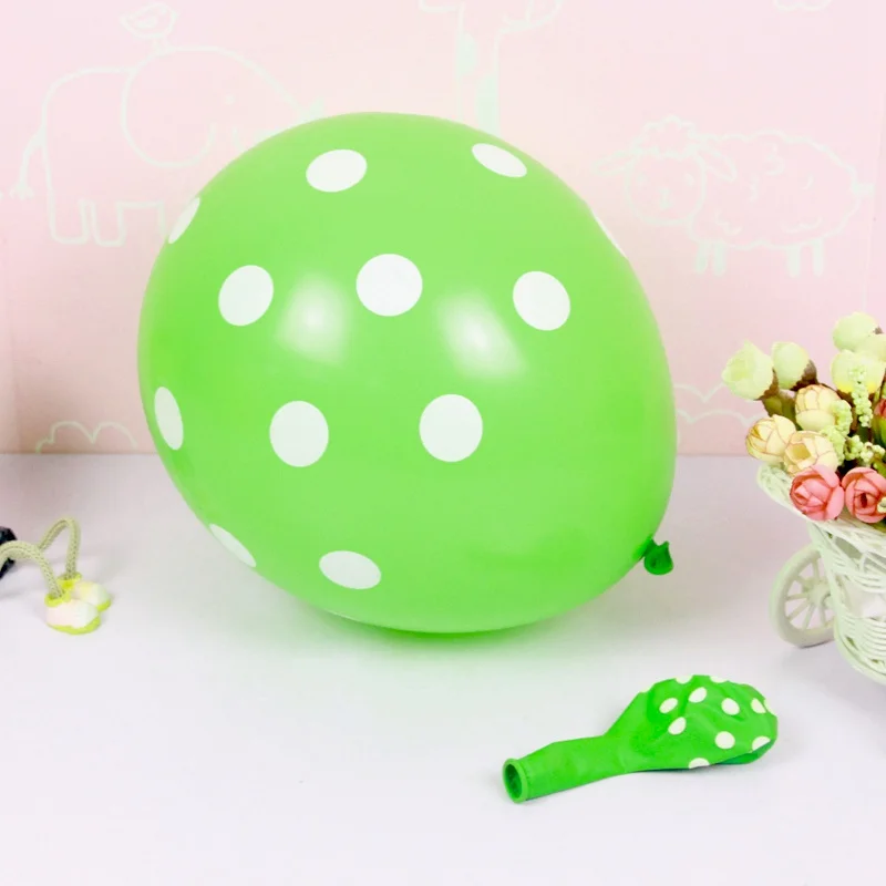 10pcs dot green Лес мультфильм животное тематическая вечеринка на день рождения украшения набор животных день рождения баннер флаг воздушный шар материалы для украшения тортов - Цвет: 10pcs dot green