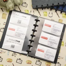 B6 дуга дисквитанция визитная карточка держатель книги с PP обложкой, 120 емкость карты, бизнес-дела подарок, черный