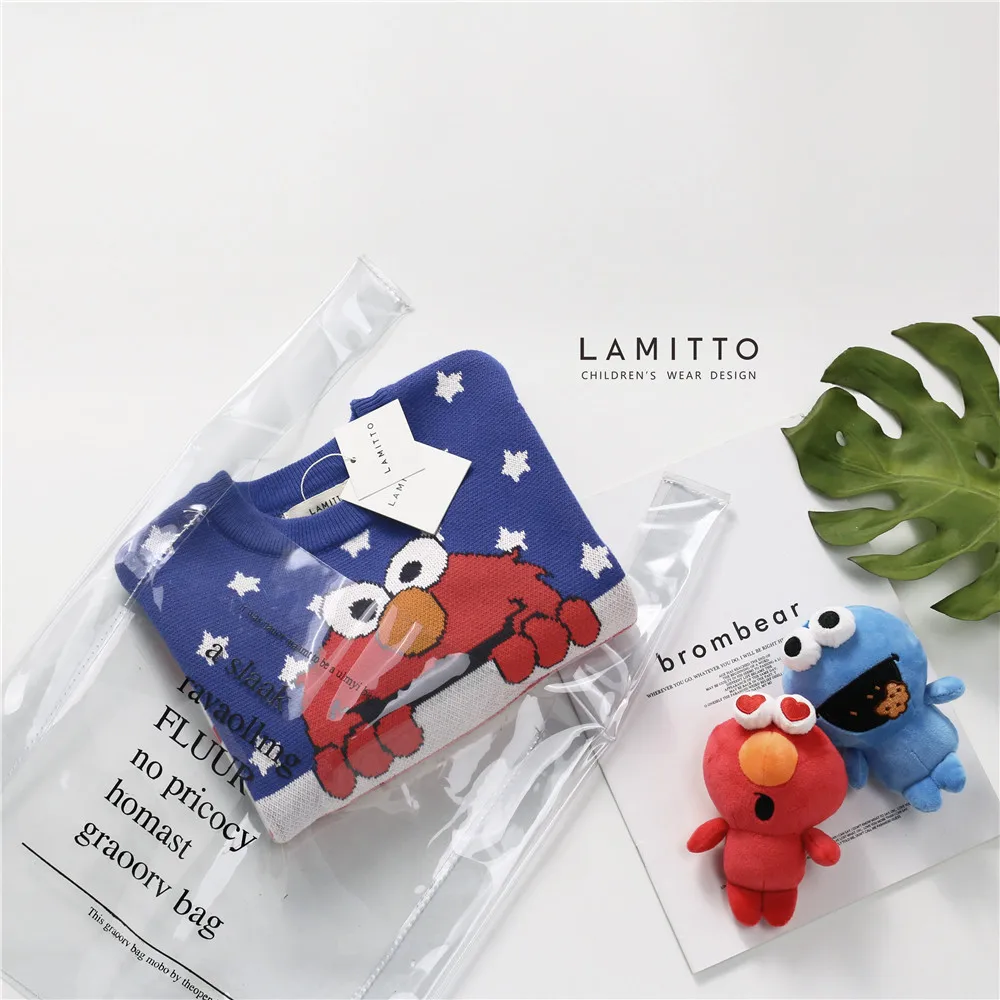 Lamitto2019 осень и зима новые продукты INS Горячая Распродажа детской одежды Улица Сезам западный стиль mao zhi shan