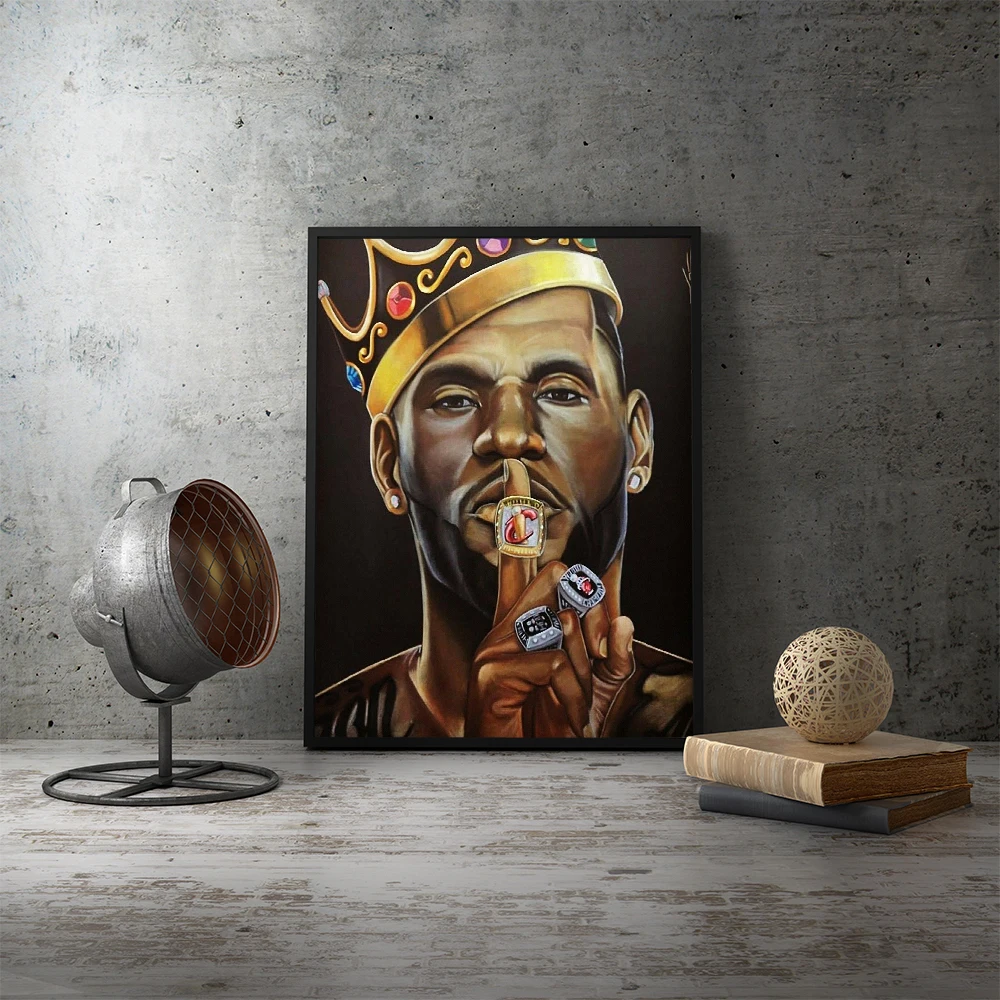 Famous Basketball Star Player Mvp Poster Wall Art Canvas Painting