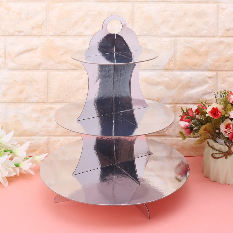 3 Tier Cartoon Cupcake Stand Wedding Birthday Cake Dessert Display Tower Holder