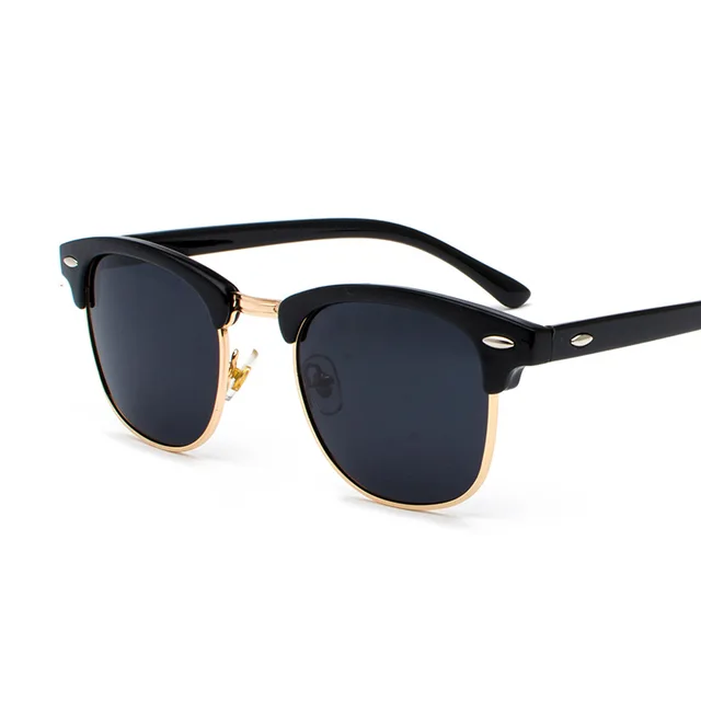 LeonLion 2021 Luxury Sunglasses Men Retro Sun Glasses for Women/Men Luxury Brand Glasses Men Rimless Lunette Soleil Femme uv400 BlackGoldGray