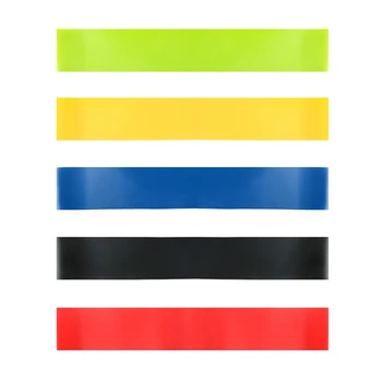

5pcs/lot Yoga Resistance Rubber Bands Indoor Outdoor Fitness Equipment Pilates Sport Training Workout Elastic Bands 0.5mm-1.1mm