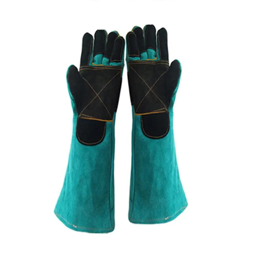 Перчатки для домашних животных, устойчивые к укусам, двухслойные кожаные поддерживающие накладки для собак, кошек, устойчивые к резке, анти-шипы, перчатки для домашних животных, перчатки для обработки домашних животных