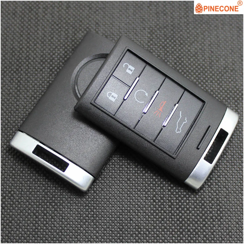 Pinecone для ключа чехол для Cadillac SRX 2010- FCC ID: NBG009768T ATS ELR XTS Автомобильный ключ 5 кнопок дистанционного лезвия 2 брелока чехол
