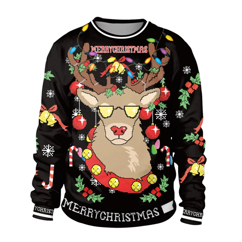 2019 Ugly Christmas Sweater For gift Santa Elf Funny Pullover Womens Mens Jerseys and Sweaters Tops Autumn Winter Clothing 2019 Ugly Christmas Sweater For gift Santa Elf Funny Pullover Womens Mens Jerseys and Sweaters Tops Autumn Winter Clothing