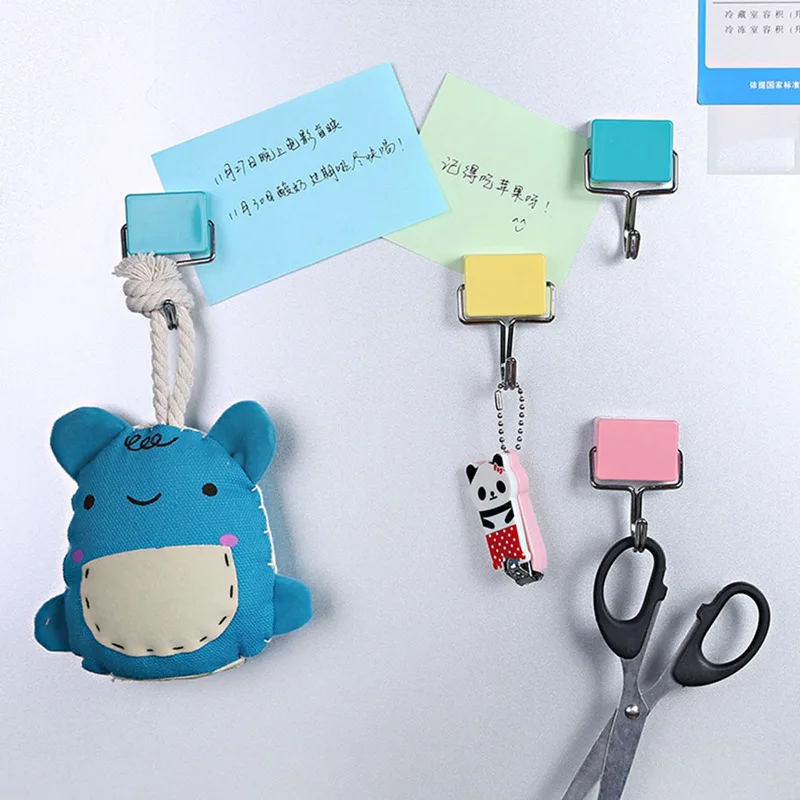 

1Pcs Iron Magnetic Seamless Hook Kitchen Refrigerator Powerful Magnet Hook Home Garden Home Storage Organization