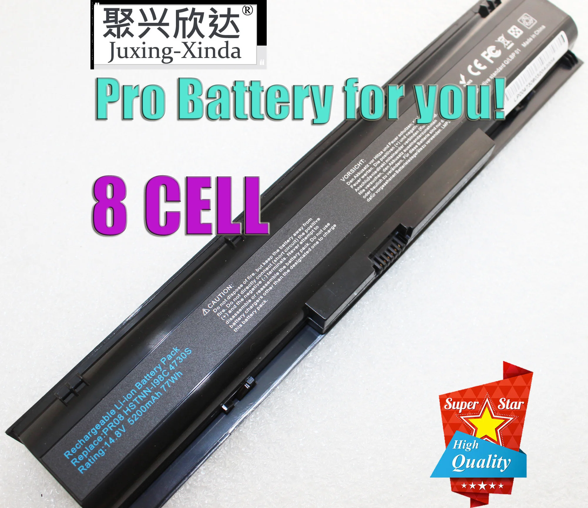 

14.8V 8 cells PR08 battery for HP Probook 4730s 4740s 633734-141 633734-151 633734-421 633807-001 HSTNN-I98C-7 HSTNN-IB2S LB2S