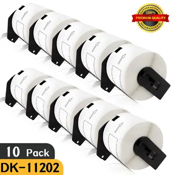 

10PK 62mm*100mm*300pcs White Paper Shipping Thermal Labels Roll for Brother DK-11202 DK-1202 QL-570 QL-500 QL-550 Label Printer