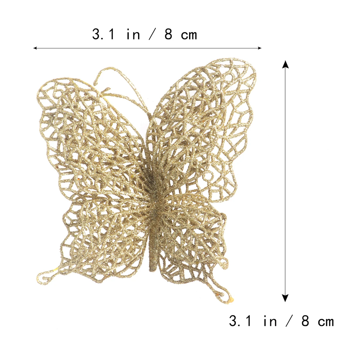6 шт. рождественские бабочки " /8 см рождественские украшения для рождественской ёлки украшения для свадебной вечеринки