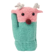 Рождественские Зимние перчатки для детей ясельного возраста; Милые утепленные стеганые теплые зимние перчатки на лямках для девочек и мальчиков; детские зимние перчатки