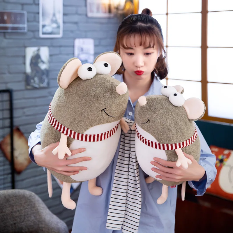 

Micro Model Cartoon Big Eyes Sprouting Rat Plush Toys Mouse Plush Doll Children Doll Birthday Gift