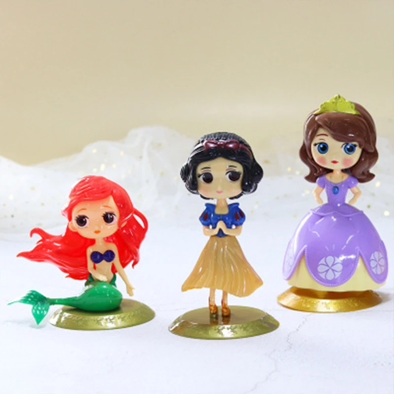 Disney Princess Theme Cake Ornaments Cake Cupcake Toppers Flag Girls Birthday Party Decoration Anniversaire Supplies