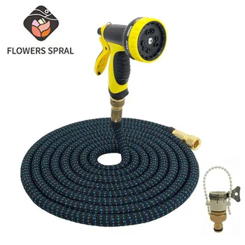 

EU Garden Expandable Magic Hose 3x Telescopic Flexible High Pressure Car Wash Garden Watering Pistol Washing Pipe Sprayer System