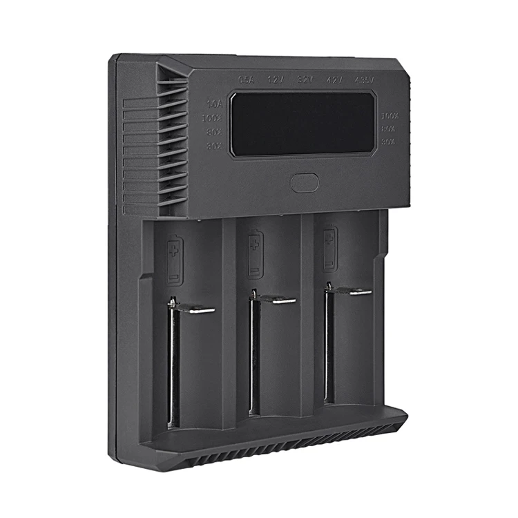 TrustFire TR-018 интеллигентая(ый) быстро Li-Ion Батарея Зарядное устройство 3-слоты Дисплей зарядки для 23650 26650 21700 20700 14500 18650 18350