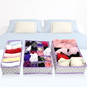 

Foldable Home Storage Box Multisize Bra Underwear Organizer Nonwoven Wardrobe Drawer Closet Organizer For Scarves Sock Container
