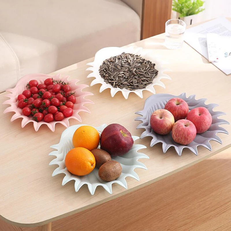 Shell Fruit Plate Dried Fruit Plate Household Snack Plate Candy Box Living Room Nut Melon Seeds Dried Snack Irregular Fruit Box