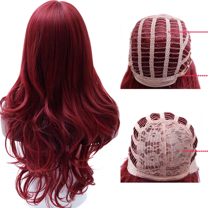 

MANWEI Long Wavy Wigs for Black Women African American Synthetic Hair Wigs with Heat Resistant Wig