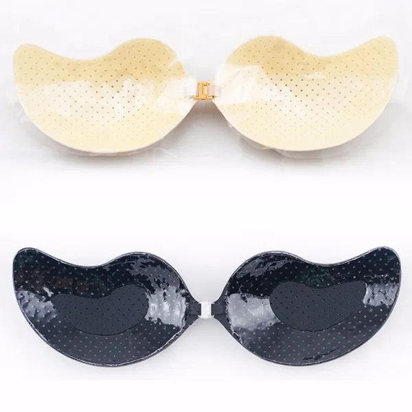 Women Bra 2 styles Self Adhesive Strapless Bandage Stick Gel Silicone Push Up Invisible Bra