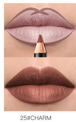 25 Pudaier12-color подводка для губ водостойкая прочная обесцвечивающая Обнаженная Блеск для губ матовая подводка для губ Губная помада ручка - Цвет: 25