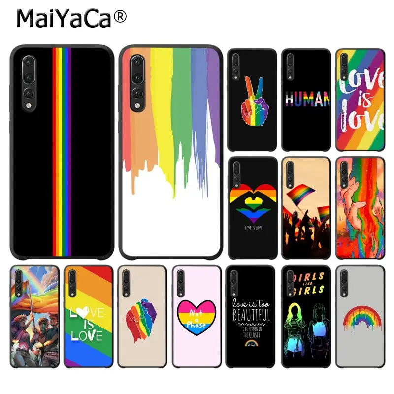 MaiYaCa лесбийские бисексулы Радуга ЛГБТ ТПУ мягкий чехол для телефона Huawei P10 plus 20 pro