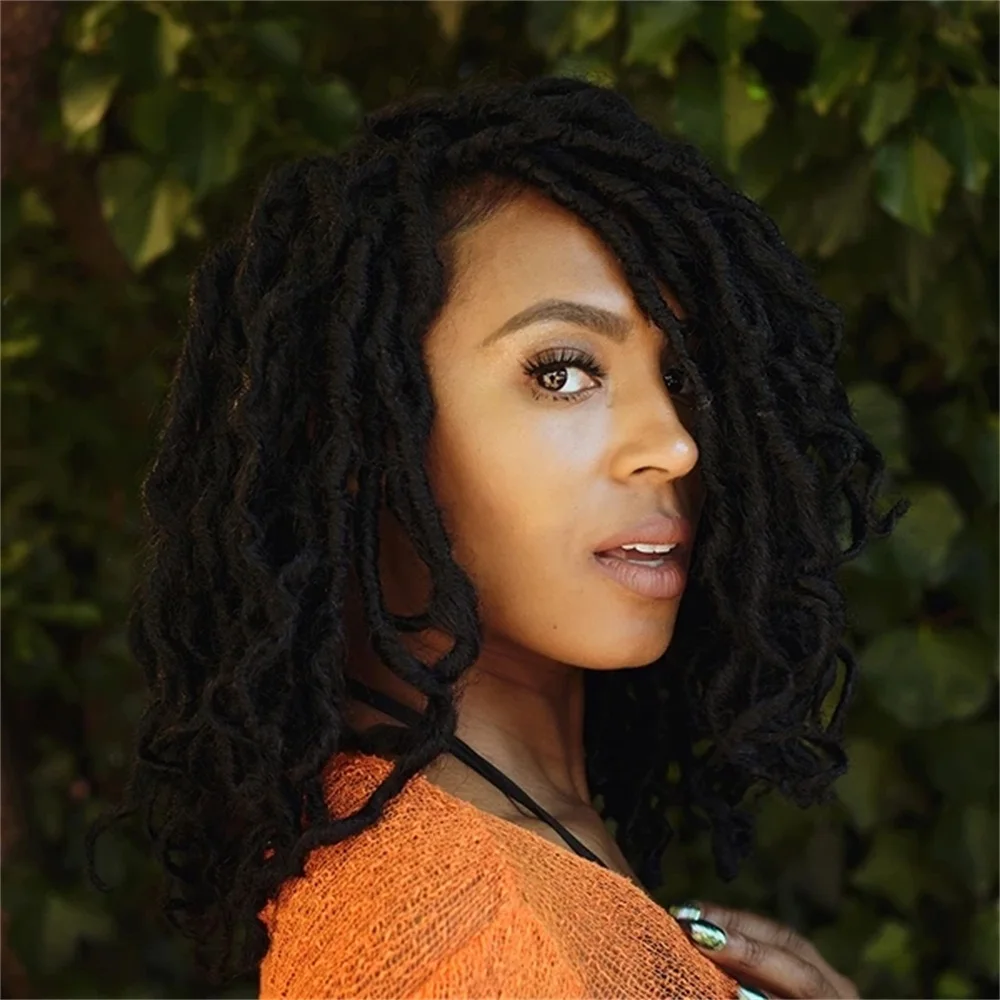 Nu-Extensión de cabello de ganchillo para mujer, pelo sintético trenzado con degradado, 20 hebras, rizado, diosa, trenzas rastas de imitación, 18 pulgadas