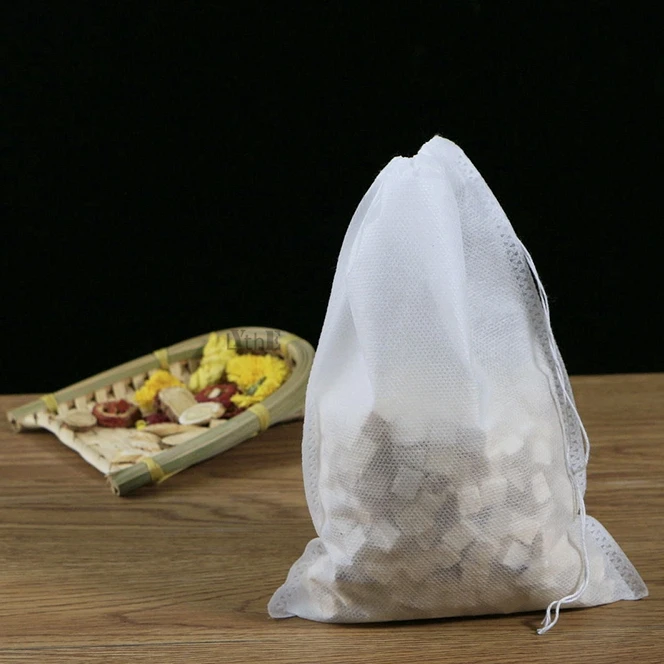 100 sachets de thé jetables avec cordon pour infusion herbes_voghion.com