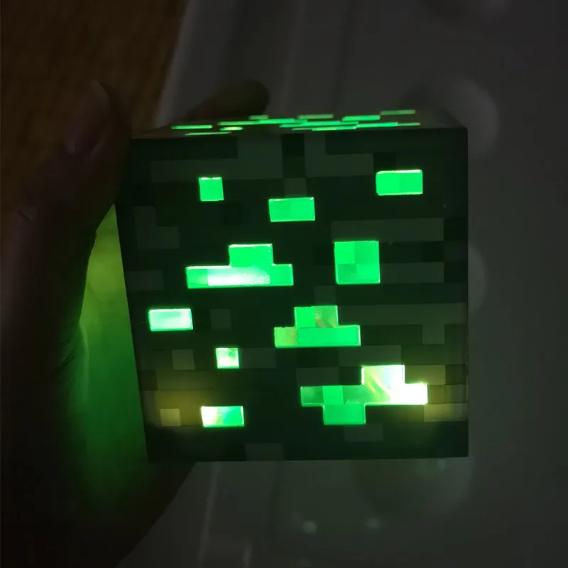 

Colorfull Light Up Torch Touch LED Lamp Diamond Ore Block Redstone Ore Square Light LED Children Room Light