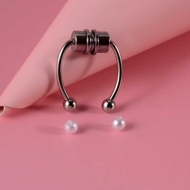 Piercing Nose Ring Non Pierced Magnet Septum Hoop Horseshoe Magnetic Nose Ring Ear Clip Piercing Jewelry