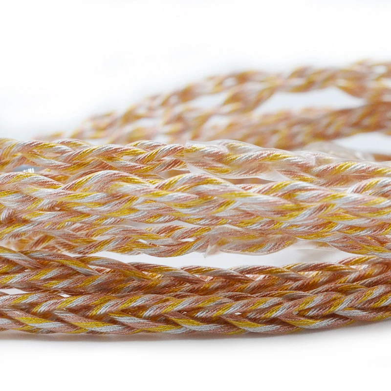 KZ 8 Core Gold Silver Copper Earphone Cables Hybrid 784 Cores