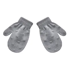 Варежки, перчатки для милый, для новорожденных и малышей, с принтом сердца, популярный зимний, теплый, акриловый, перчатки для детей от 1 до 5 лет