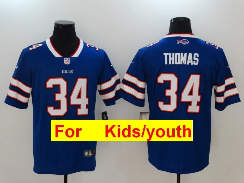 Армейский зеленый Youth Buffalo Tre'Davious White Tremaine Edmunds Josh Allen LeSean McCoy Jim Kelly игровая цветная Футбольная форма - Цвет: Армейский зеленый