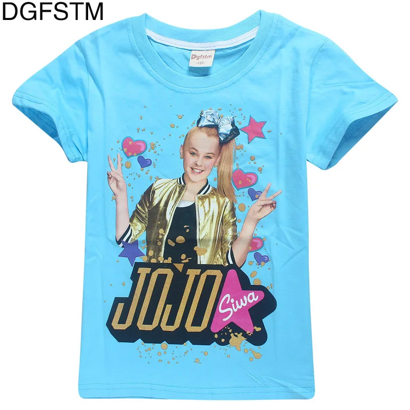 Футболка из хлопка г., новая летняя футболка с короткими рукавами и бантом, JOJO siwa Одежда для девочек Детская футболка с рисунком Моаны для детей от 4 до 12 лет
