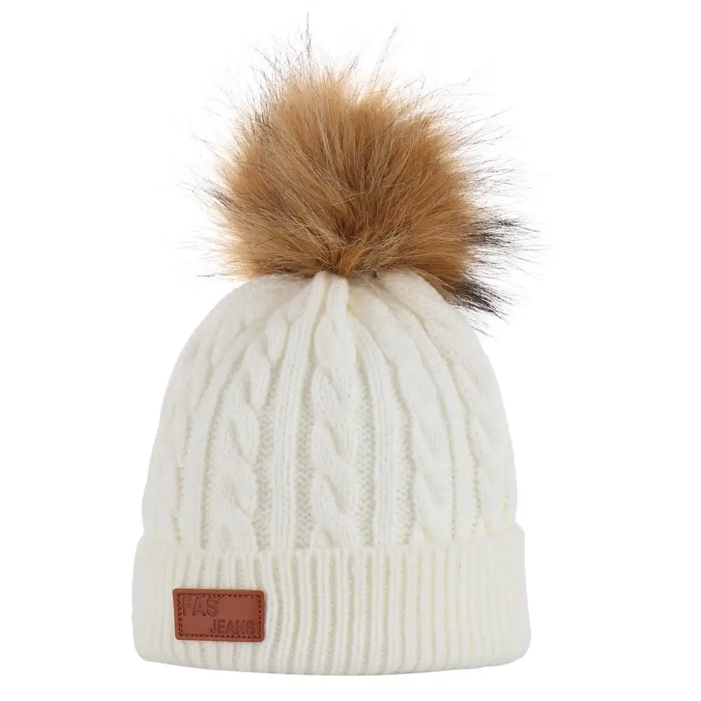 

Europe and the United States autumn and winter children's threaded woolen woolen hat and velvet thickened outdoor warm hat