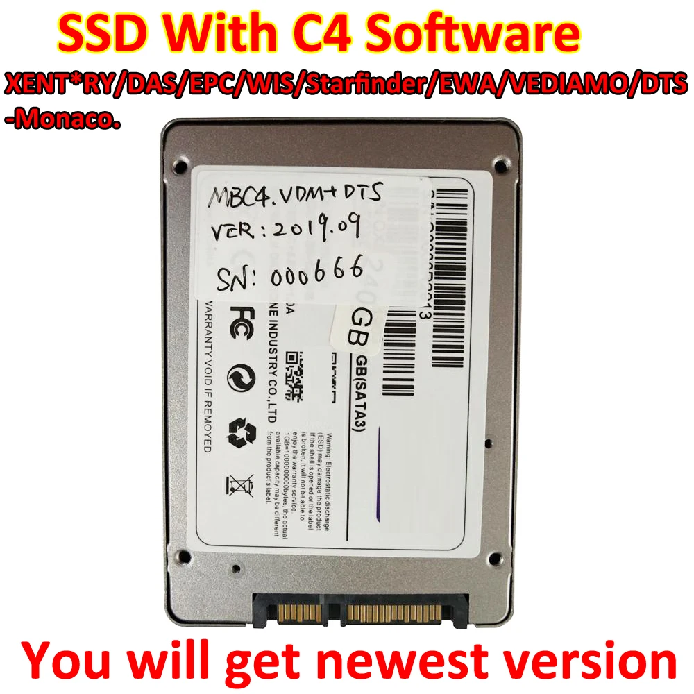 12 MB STAR C4 полное Программное обеспечение XEN/DAS/EPC/WIS/Starfinder/EWA/VEDIAMO/DTS-Monaco в HDD/SSD для диагностики C3 C4 C5