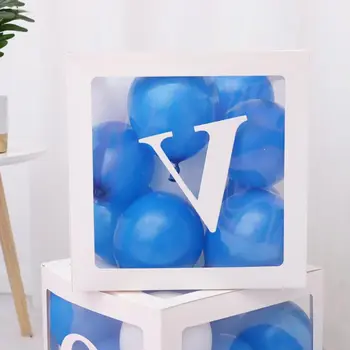 

Cube Transparent Boxes Special Party BABY Creative Letter Transparent Boxes Balloon Packing Box 1pcs LOVE DIY Birthday